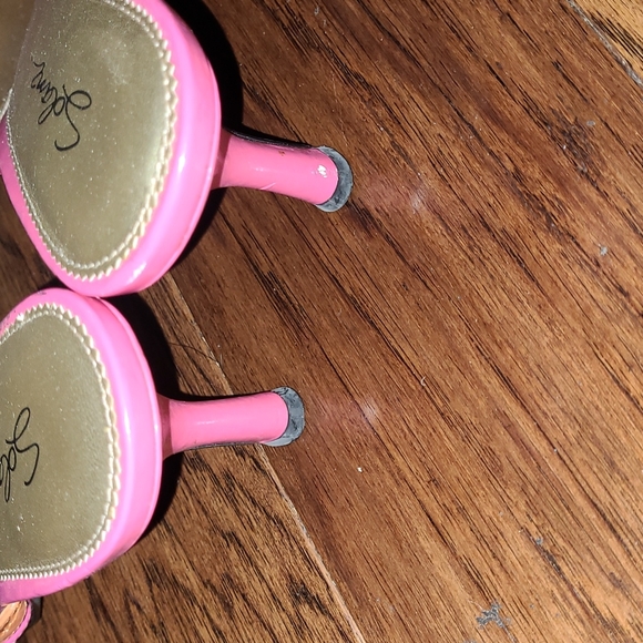 💕🧡Solanz Pink/Orange Daizie Mule💕🧡Size 11 - Picture 4 of 9